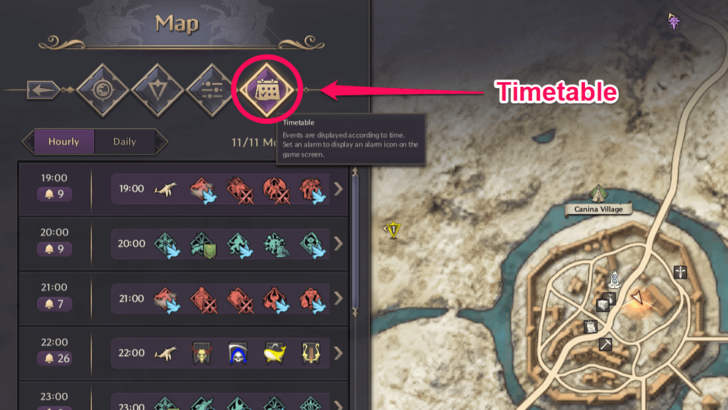 Throne and Liberty Timetable