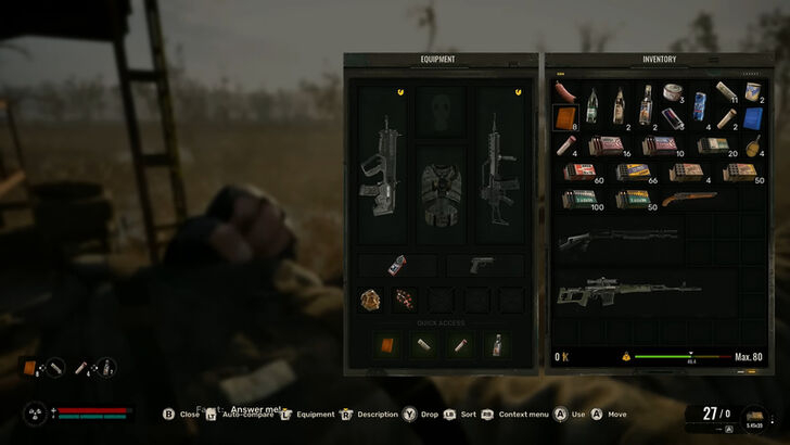 Inventory and Equipment UI