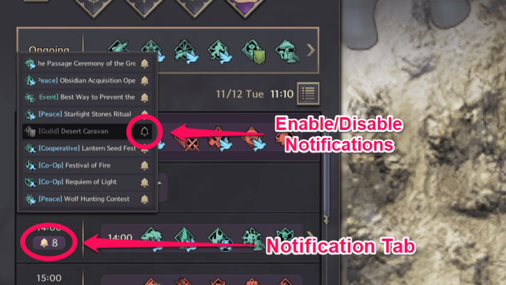 Throne and Liberty Event Notifications