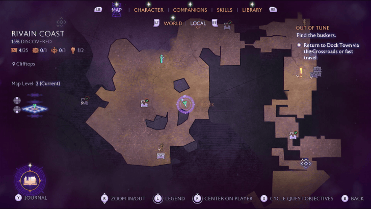 Clifftops Puzzle First Brazier Map