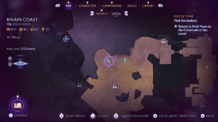 Clifftops Puzzle Second Brazier Map