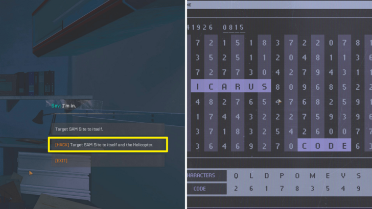 Target SAM Site to itself and the Helicopter