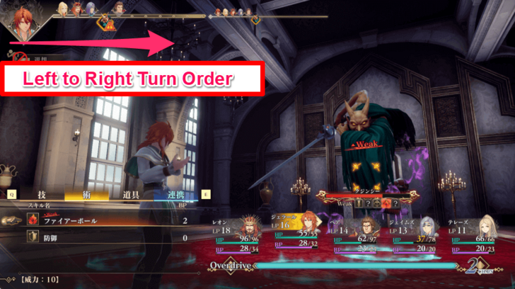 turn order - combat mechanic