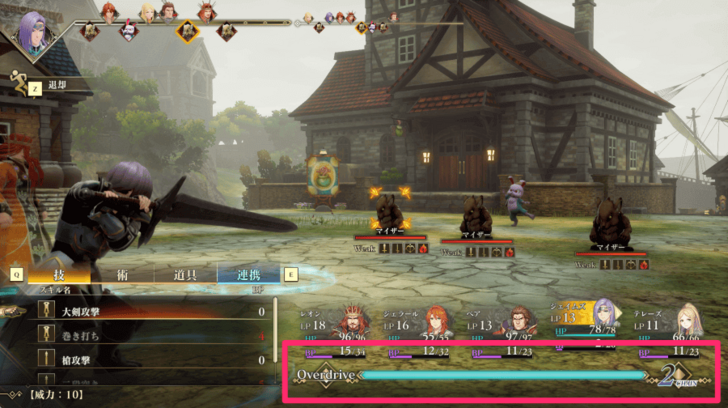 united attacks can be used when overdrive gauge is full