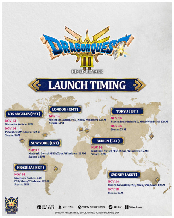 Dragon Quest 3 - Launch Time