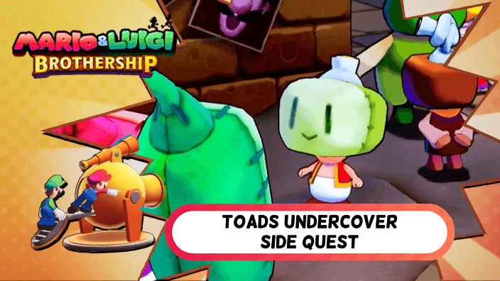 Mario and Luigi Brothership - Toads Undercover Side Quest Walkthrough