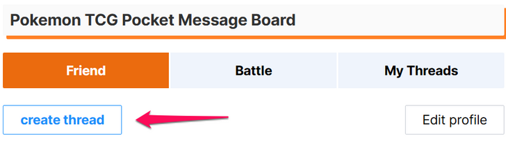 Create Thread - Pokemon TCG Pocket