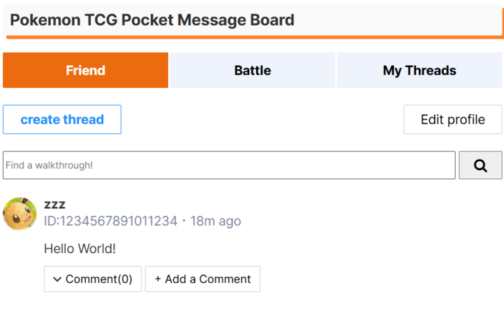 Pokemon TCG Pocket - Message