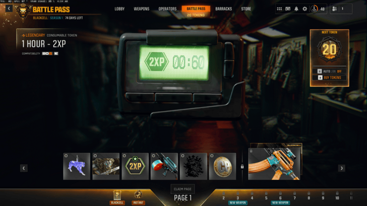 Double XP Token Battle pass