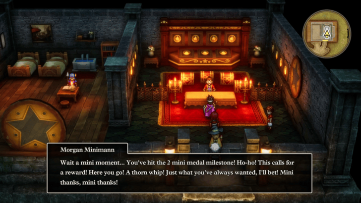 Give 2 Mini Medals for a Thorn Whip