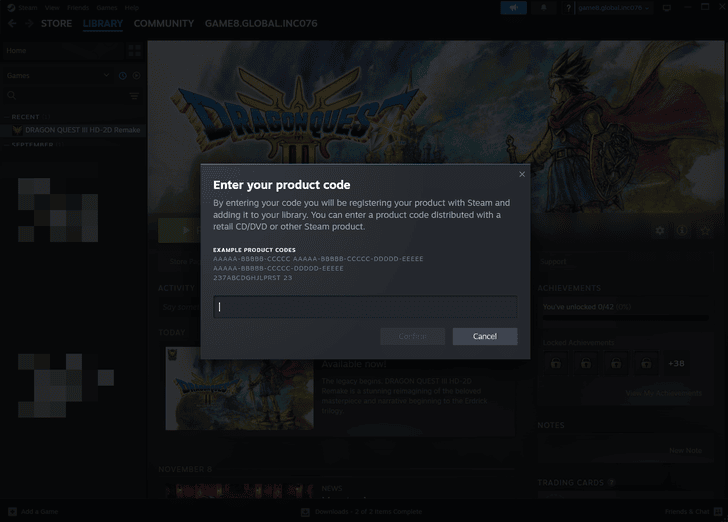 Dragon Quest 3 - Steam Redeem Code 2