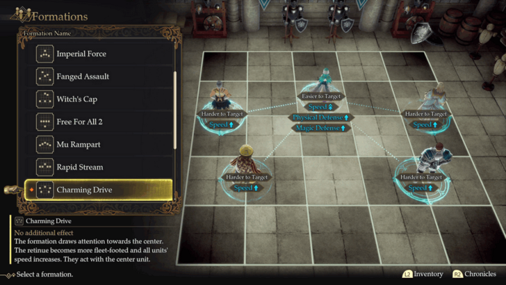 Romancing Saga 2 Charming Drive Formation