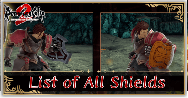 Romancing Saga 2 - List of All Shields