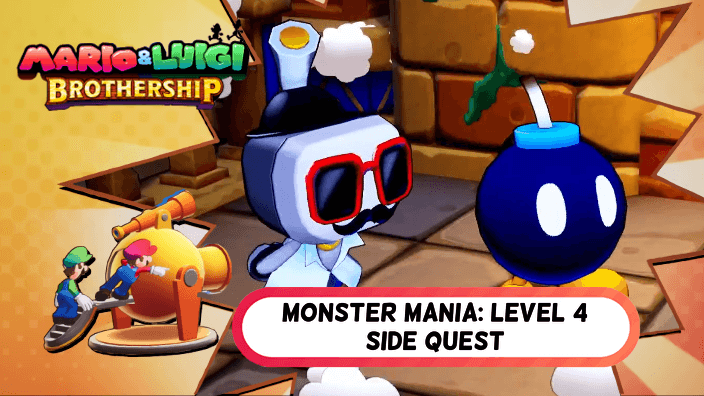 Mario and Luigi Brothership - Monster Mania Level 4 Side Quest Walkthrough
