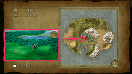 Dragon Quest 3 - Seed of Strength Sparkly Spot 1