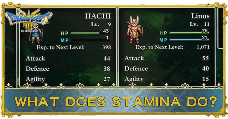 Dragon Quest 3 - Stamina Banner