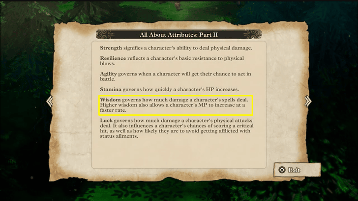 Dragon Quest 3 - Wisdom Description