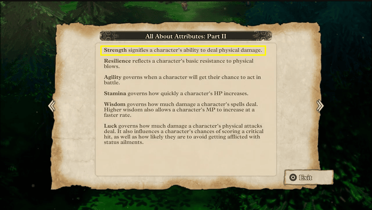 Dragon Quest 3 - Strength Description