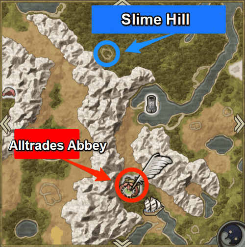 Dragon Quest 3 - Slime Hill Map Annotated