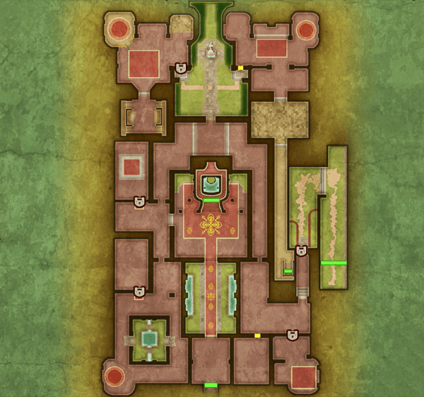 Dragon Quest 3HD2DR - Aliahan Castle 1F Map