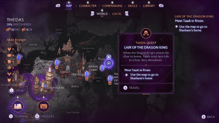 Lair of the Dragon King - Use the Map to go to Shathann