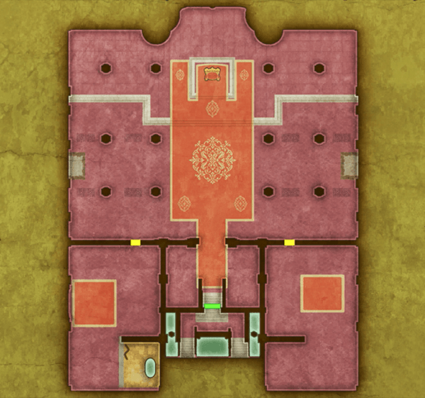 Dragon Quest 3HD2DR - Aliahan Castle 2F Map