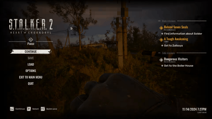 Manually Save from the Pause Menu