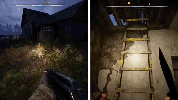 Proceed to the House and Go Up the Ladder