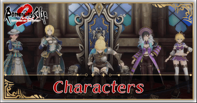 Romancing Saga 2 List of All Characters