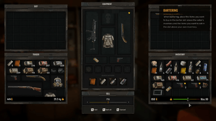 Sell Unused Gear and Weapons
