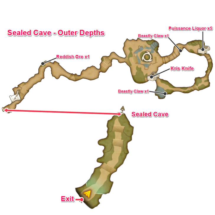 Romancing Saga 2 - The Sealed Cave Map
