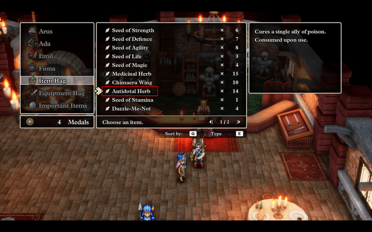 Dragon Quest 3 - Use Items