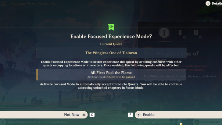 Enable Focused Experienced Mode