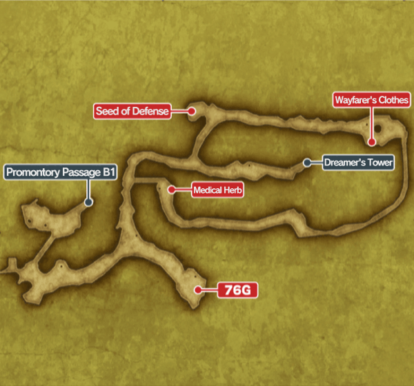 Dragon Quest 3HD2DR - Promontory Passage B2 Map