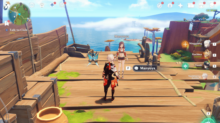 Genshin Impact - Manyoya Overworld Appearance