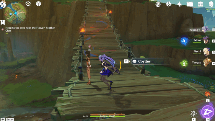 Genshin Impact The Wingless One of Tlalocan Walkthrough - Head to the area near the Flower-Feather Clan