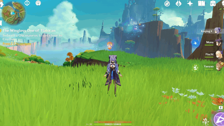 Genshin Impact The Wingless One of Tlalocan Walkthrough - A Qucusaur Spiritscone Will Spawn in Front of You