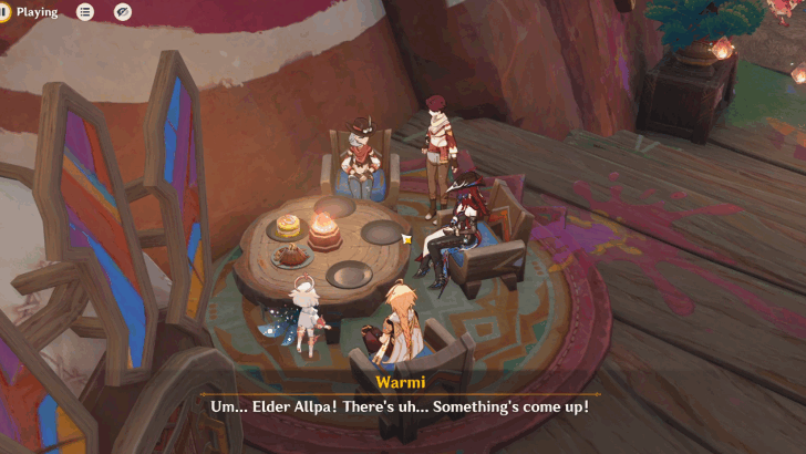 Genshin Impact The Wingless One of Tlalocan Walkthrough - Talk to Allpa