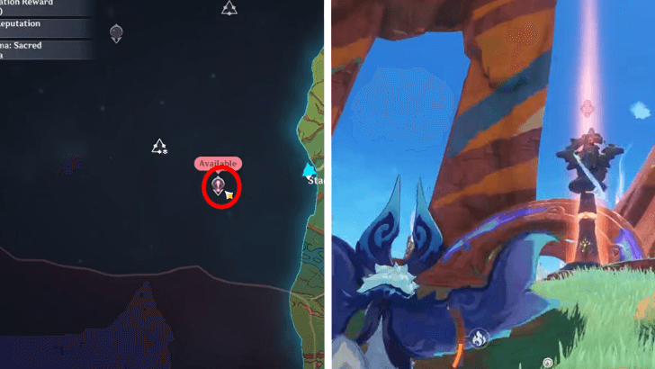 Calling from the Masters of the Night-Wind Quest Location Genshin Impact