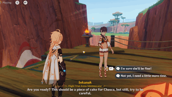 Genshin Impact The Night Before the Trial Walkthrough - Talk to Inkanak