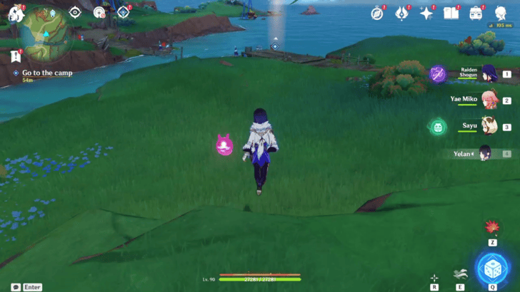 Genshin Impact Beat the Clock: 24 Hours Walkthrough - Go to the camp