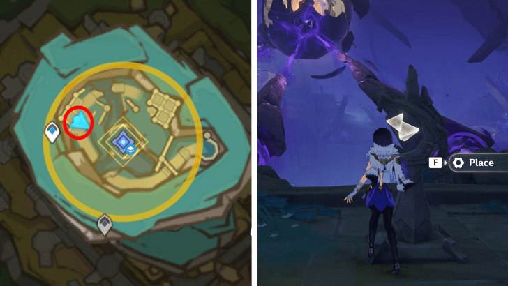 Genshin Impact - How to Clear the Abyssal Corruption Out - Activate the Second Radiant Pillar - Step 1