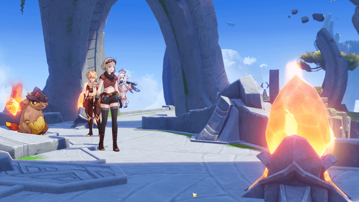 Genshin Impact The Other Side of the Sky Walkthrough - Collecting the burning Firestones