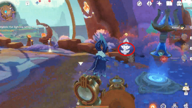 Turn into an Iktomisaurus near the Photoshoot Genshin Impact