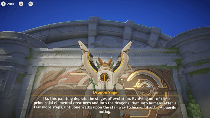 Genshin Impact Moment of Awakening Walkthrough - Talk to the "evil dragon"