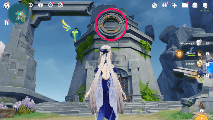 Genshin Impact - Circle Structure Above a Locked Door