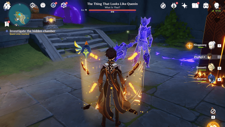 Genshin Impact - The Lone Isle Named Night Tenebrous Mimiflora Fight