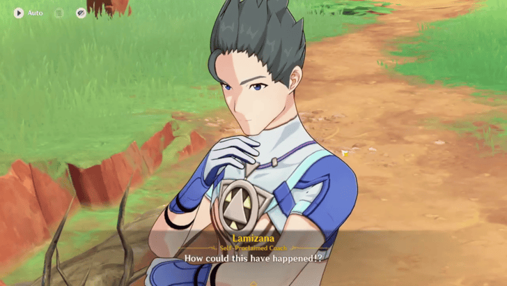 Genshin Impact An Air Race and an Alibi Walkthrough - Talk to Lamizana