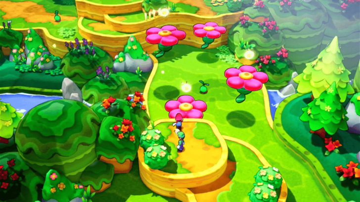 Pull the Sprite Bulbs then Jump onto the Bouncy Blooms