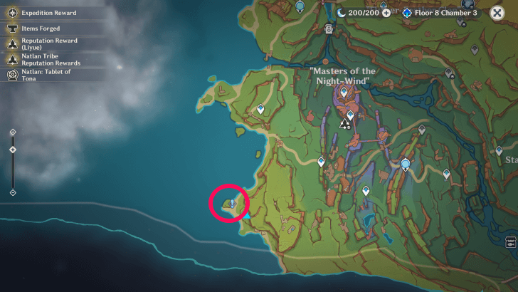 Genshin Impact - Stones, Coconuts, and Dragon Traffickers Quest Location